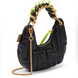 BALMAIN PILLOW MICRO LEATHER CROSSBODY BAG